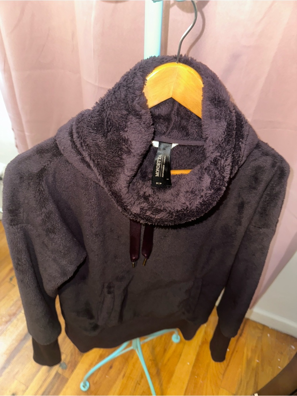 Mondetta Plush Funnel Neck Teddy Jacket - Charcoal